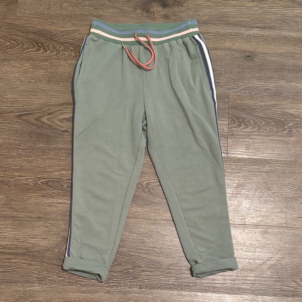 Matilda Jane Sage Green Joggers with Pink Drawstring